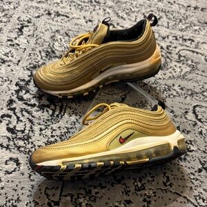 Nike Black and Gold Sneakers air max 97